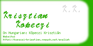 krisztian kopeczi business card