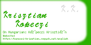 krisztian kopeczi business card